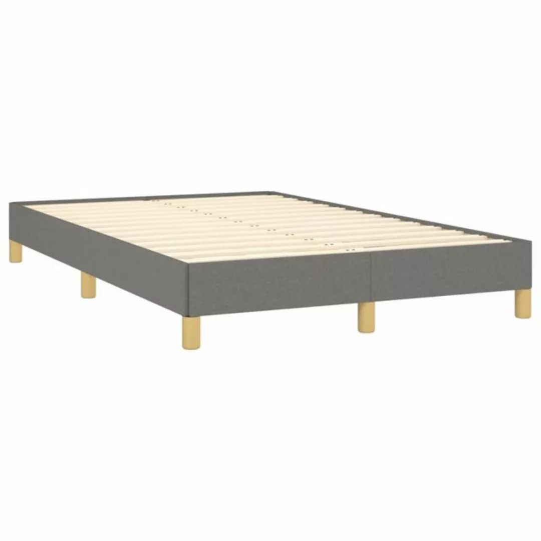 vidaXL Bett Bettgestell ohne Matratze Dunkelgrau 120x190 cm Stoff günstig online kaufen