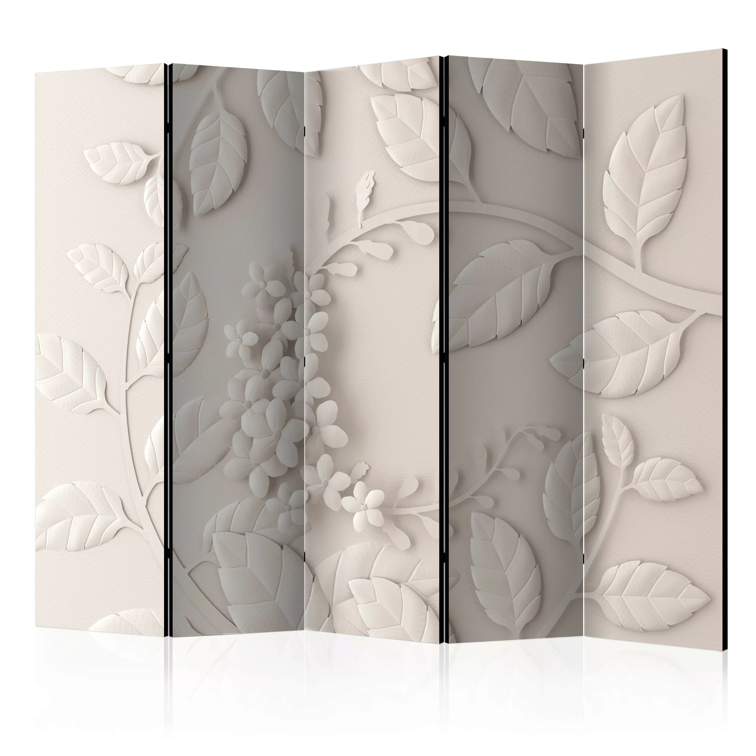 5-teiliges Paravent - Paper Flowers (cream) Ii [room Dividers] günstig online kaufen