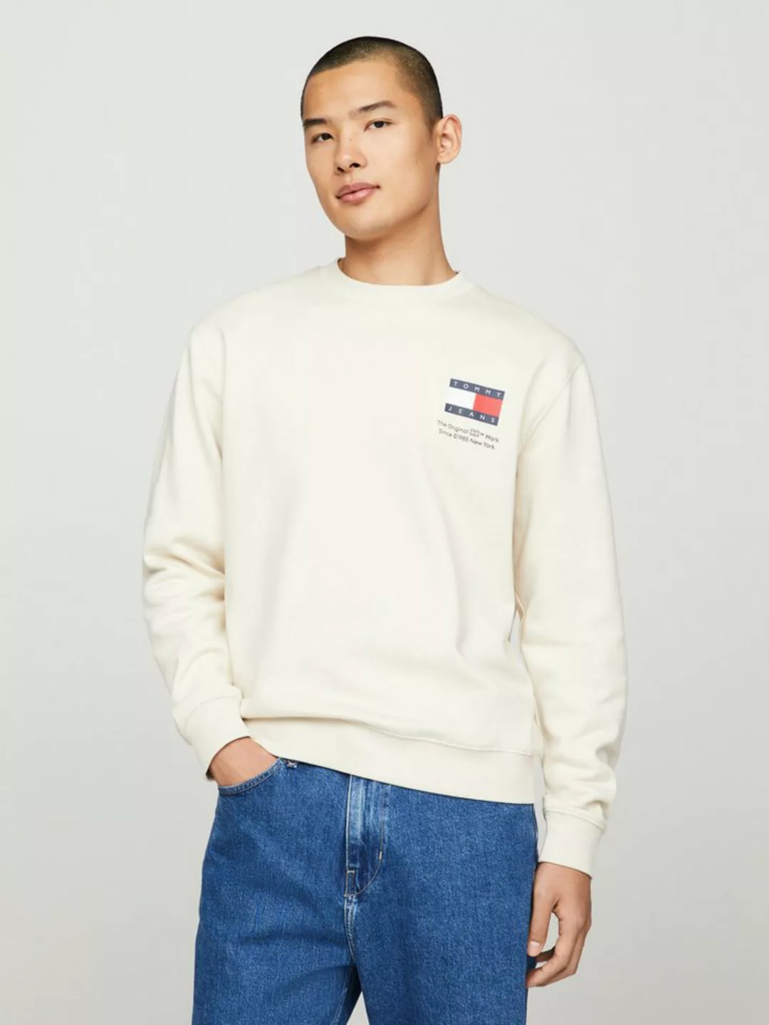 Tommy Jeans Sweatshirt TJM REG ESSENTIAL FLAG CNECK EXT Rundhals-Sweatshirt günstig online kaufen