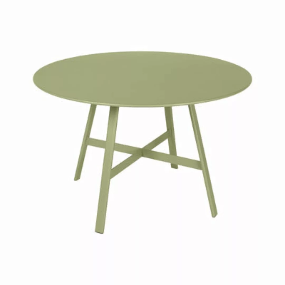 Runder Tisch So’O metall grün / Ø 117 cm - 6 Personen - Fermob - Grün günstig online kaufen