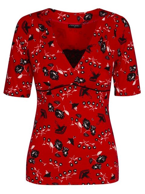 Vive Maria Red Flower Damen T-Shirt rot allover günstig online kaufen