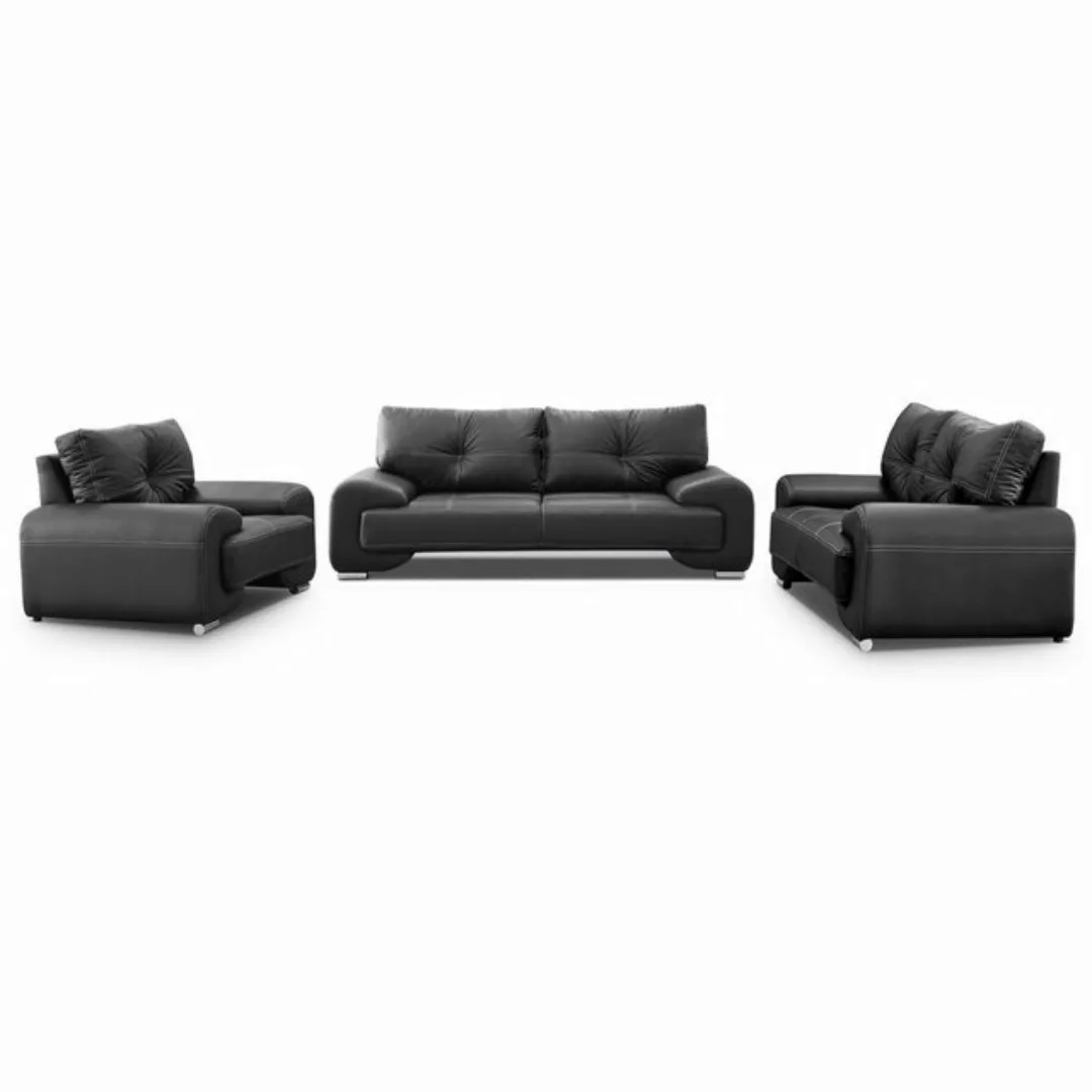 Beautysofa Big-Sofa Polstergarnitur Omega Set 3+2+1 Sofa Wohnzimmer Sofagar günstig online kaufen