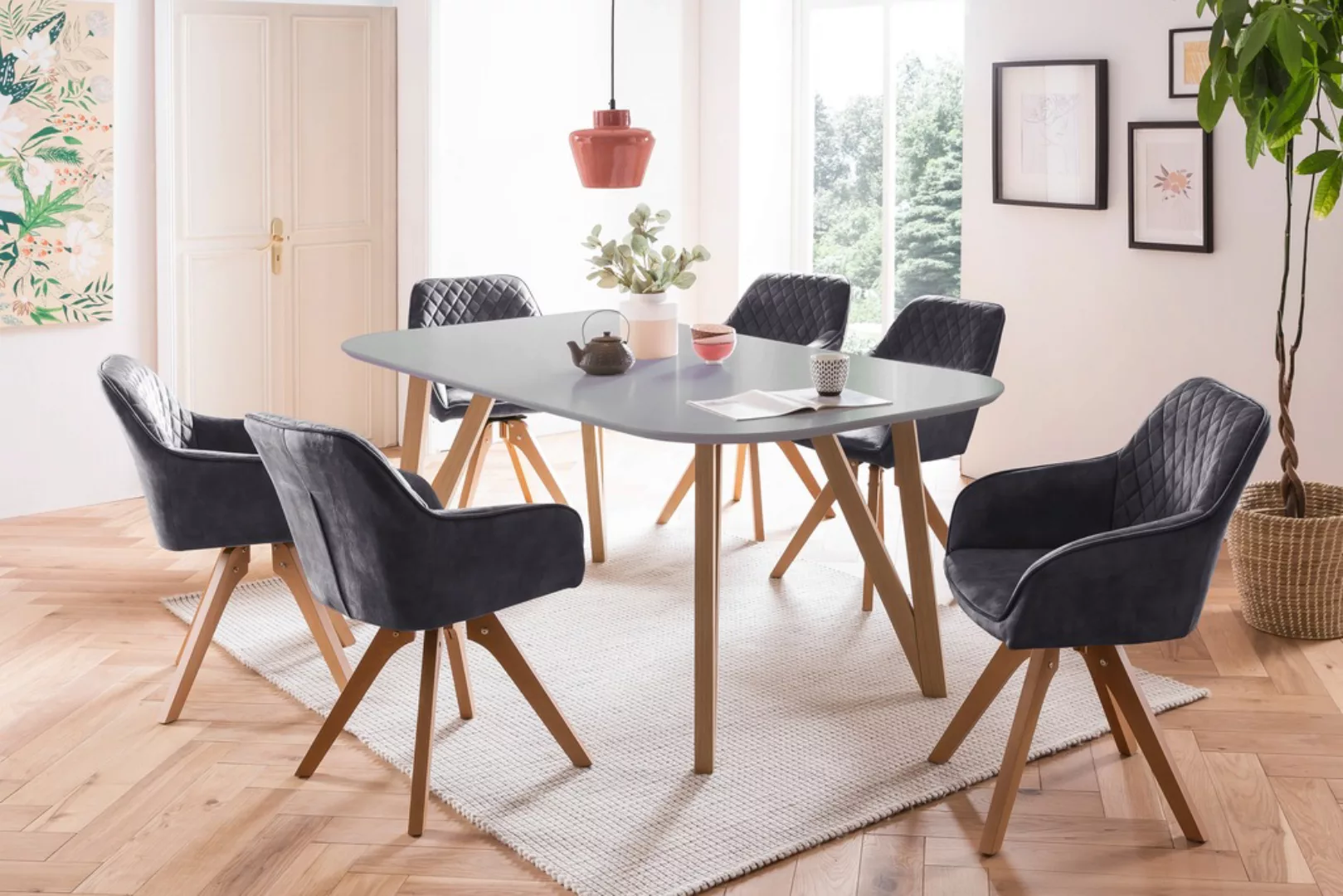 SalesFever Essgruppe, (5-tlg.), Tischbreite 180 cm, Stühle 180 drehbar, mit günstig online kaufen
