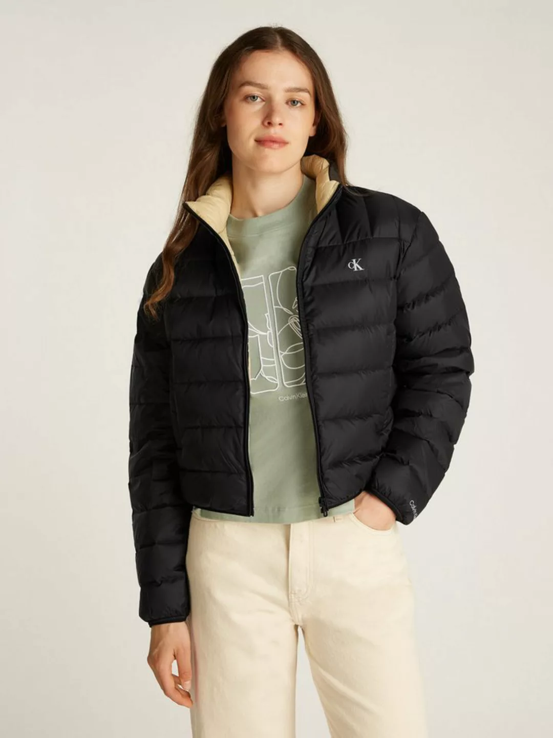 Calvin Klein Jeans Steppjacke UL SHORT PUFFER Mit Logoprägung günstig online kaufen