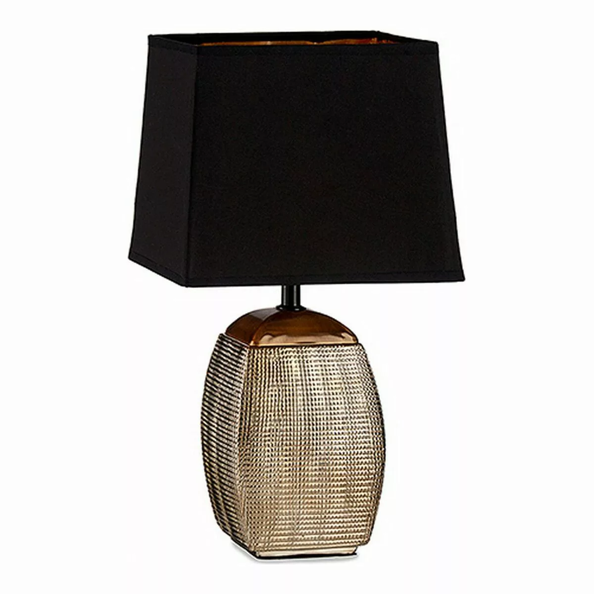 Tischlampe Schwarz/silberfarben Rechteckig Mit Relief (14 X 40 X 23 Cm) günstig online kaufen