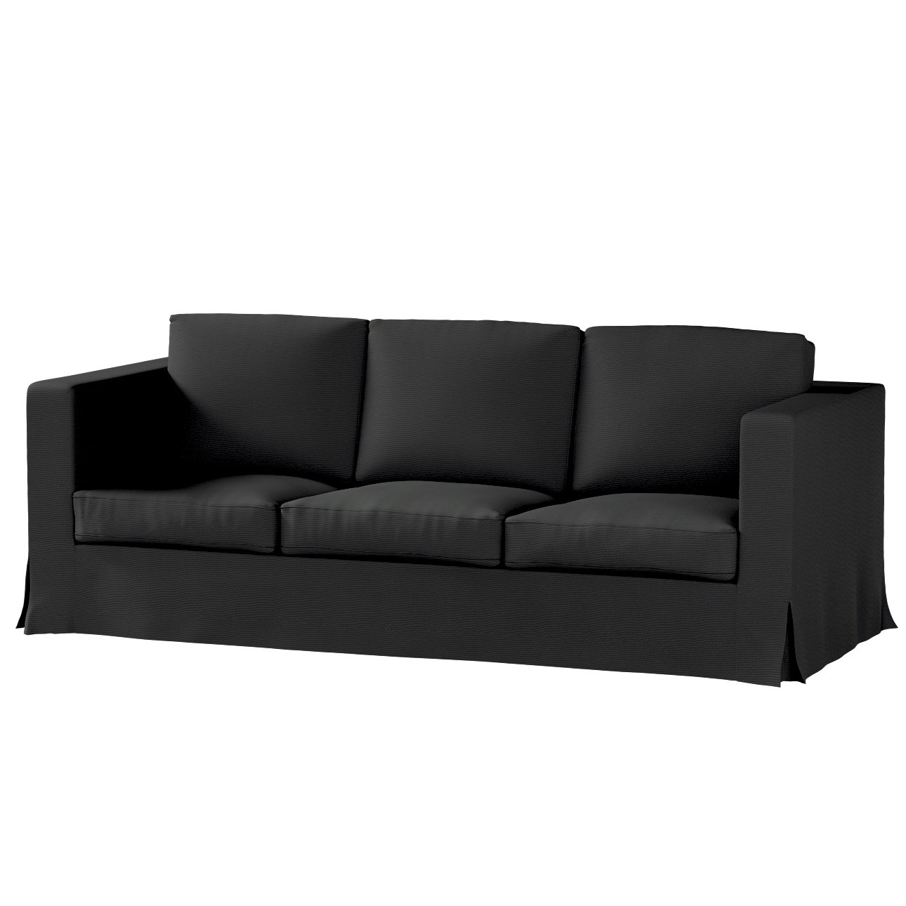 Bezug für Karlanda 3-Sitzer Sofa nicht ausklappbar, lang, schwarz, Bezug fü günstig online kaufen