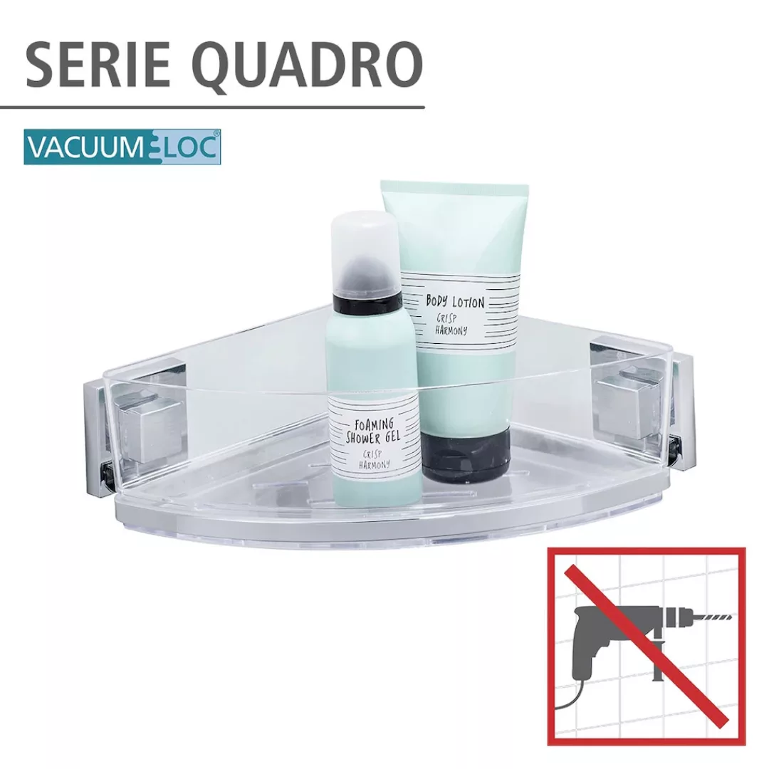 WENKO Eckregal "Vacuum-Loc Quadro", 1 Etage günstig online kaufen