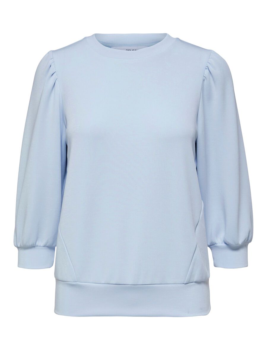SELECTED Puffschulter Sweatshirt Damen Blau günstig online kaufen