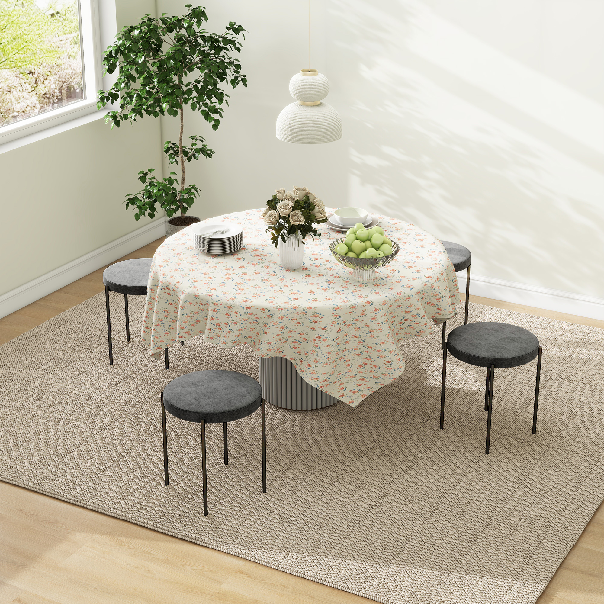 HOMCOM 4er-Set Esszimmerhocker, stapelbar Esszimmerstühle, Küchenstuhl mit günstig online kaufen