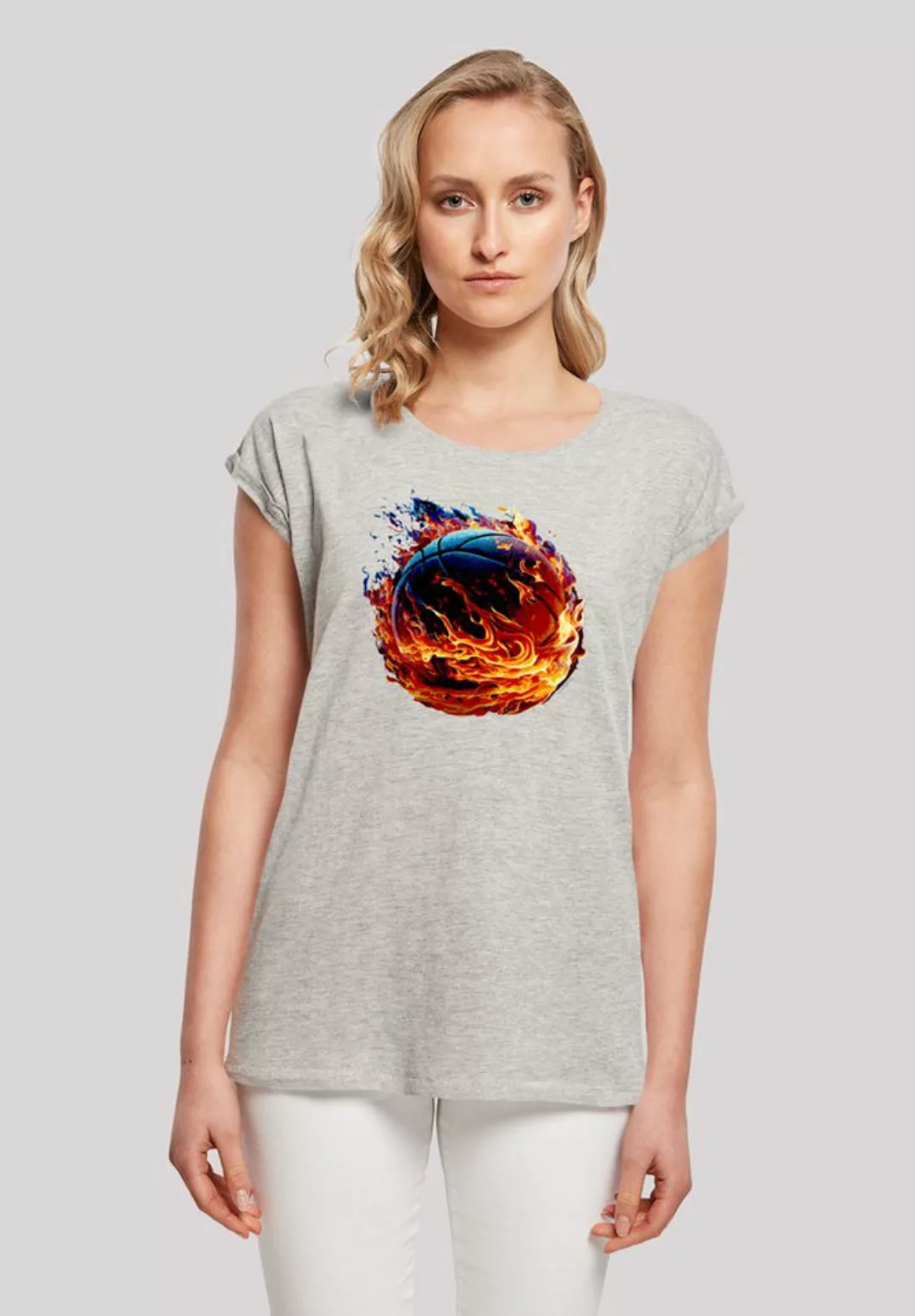 F4NT4STIC T-Shirt Basketball On Fire Sport SHORT SLEEVE Print günstig online kaufen
