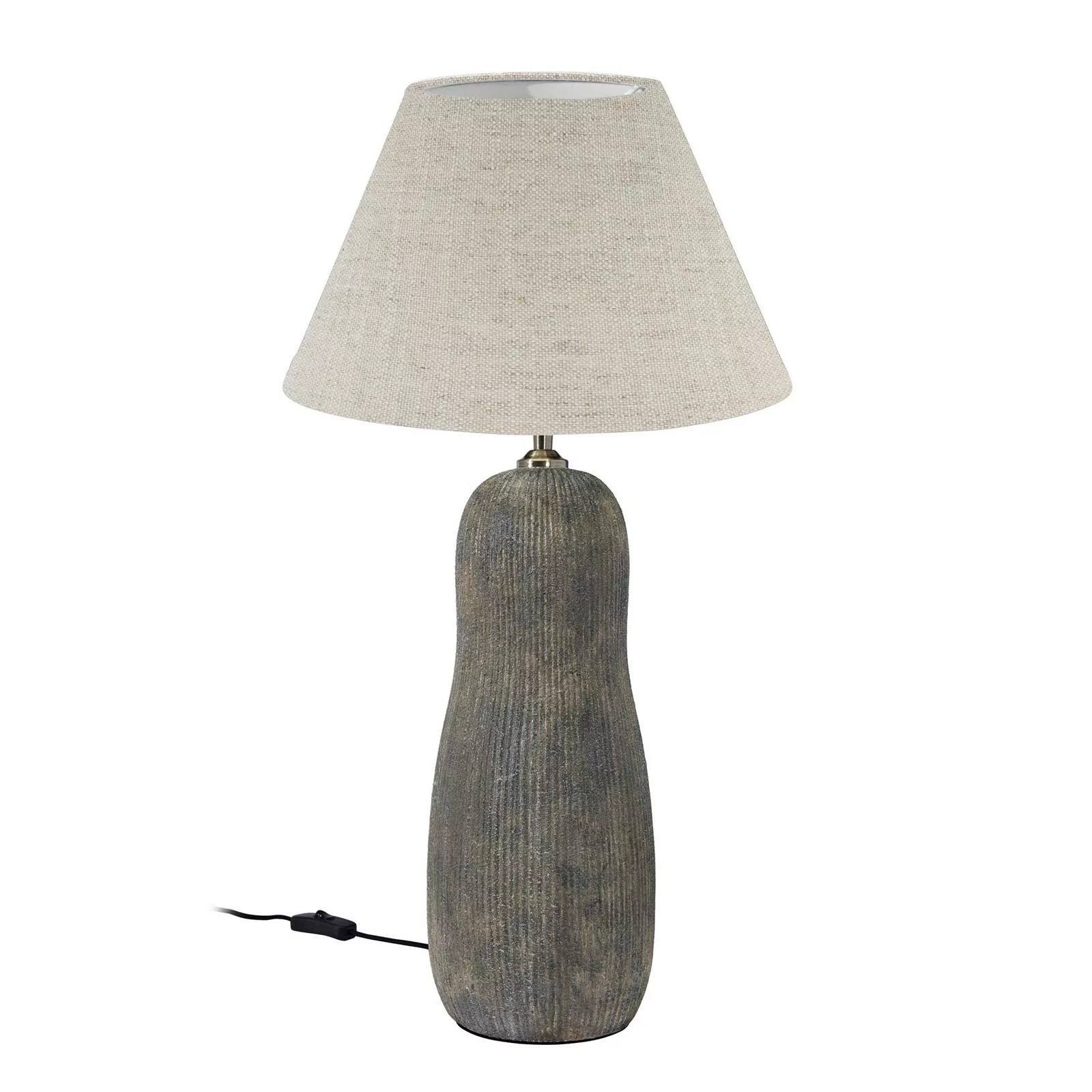 PR Home Sally Tischlampe Ø42cm Keramik/Naturleinen günstig online kaufen