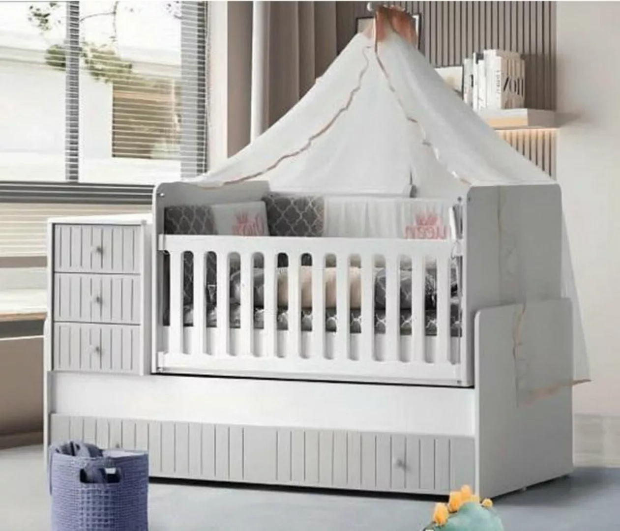 JVmoebel Kinderbett Stilvoll Gemütliches Kinderbett für erholsamen Schlaf L günstig online kaufen