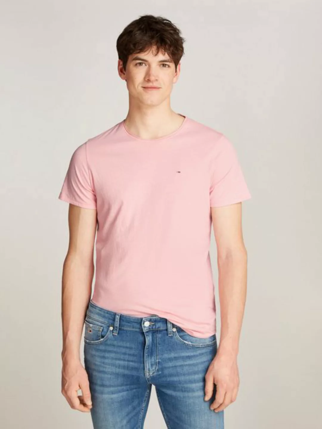 Tommy Jeans T-Shirt TJM SLIM JASPE C NECK Classics Slim Fit mit Markenlabel günstig online kaufen