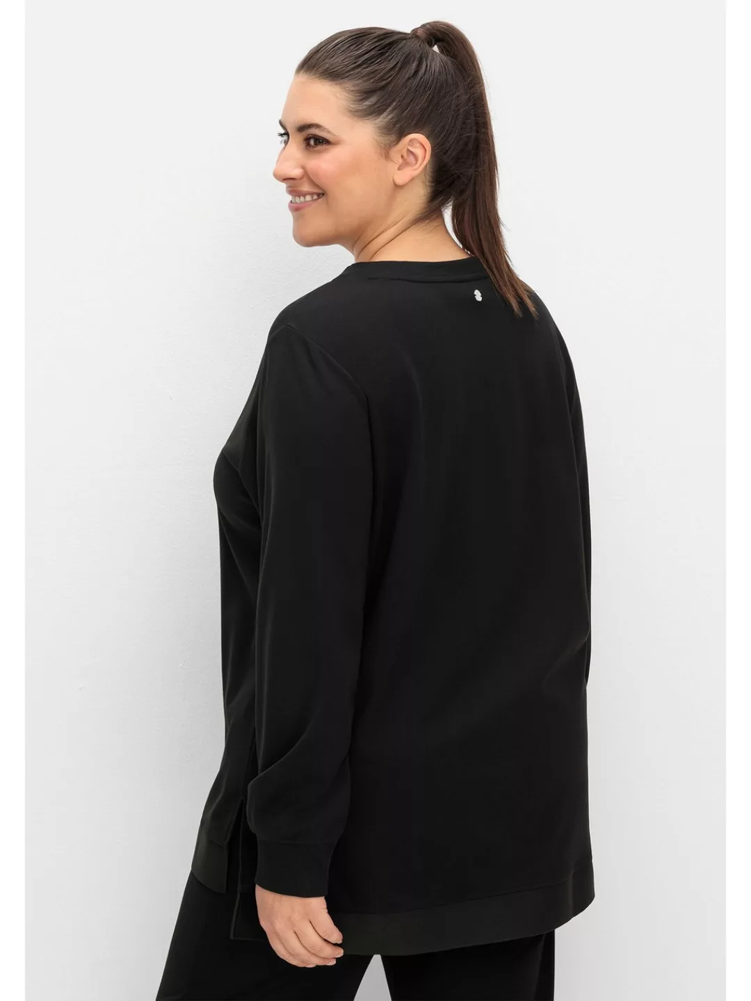 Sheego Sweatshirt Große Größen in atmungsaktiver Stretch-Qualität günstig online kaufen