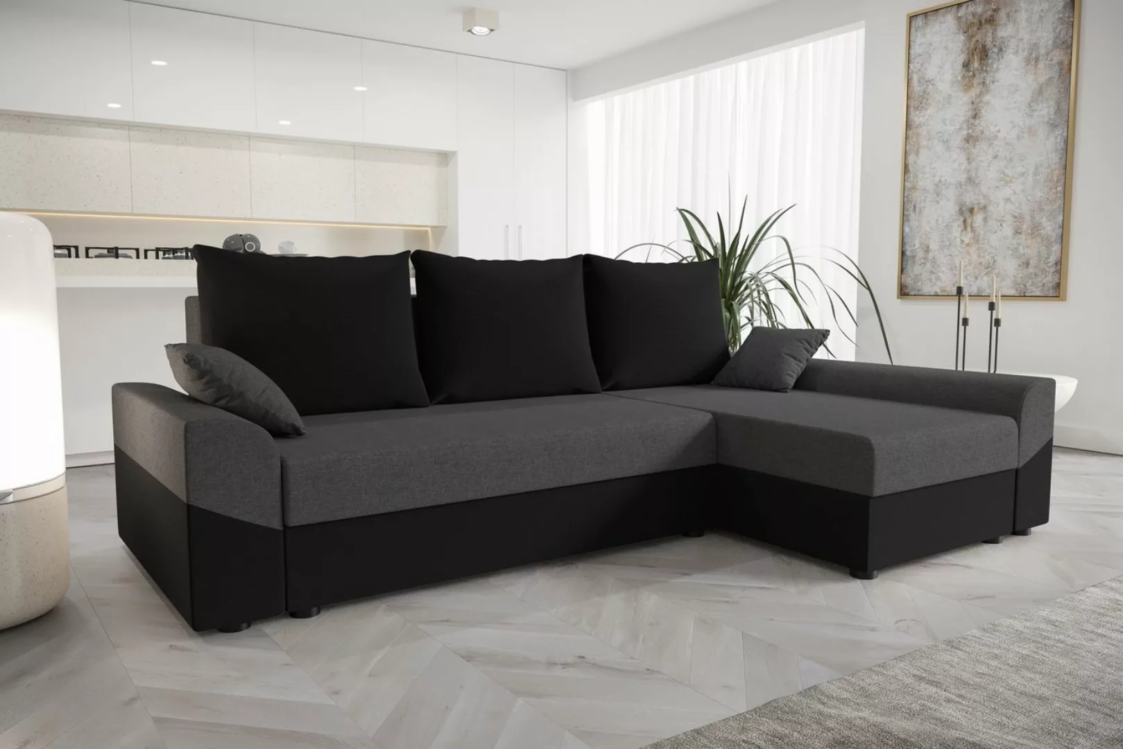 ALTDECOR Ecksofa DENVI, Couch mit Schlaffunktion, Wohnzimmer - Wohnlandscha günstig online kaufen