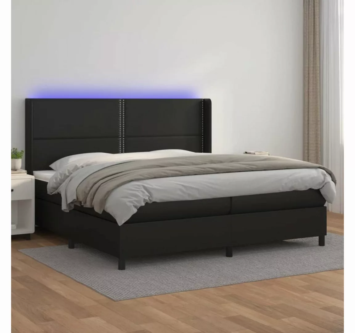 vidaXL Boxspringbett Boxspringbett mit Matratze und LED Kunstleder (200 x 2 günstig online kaufen