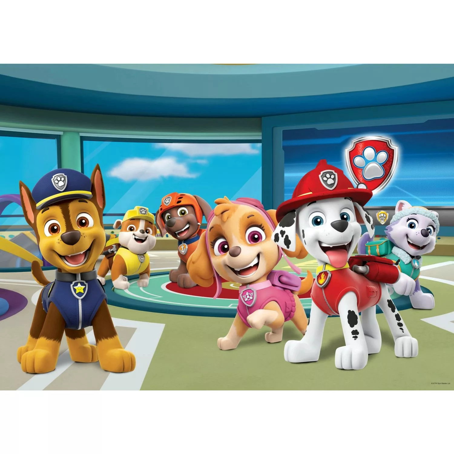 Sanders & Sanders Poster Paw Patrol Blau Grün und Rot 155 x 110 cm 600676 günstig online kaufen