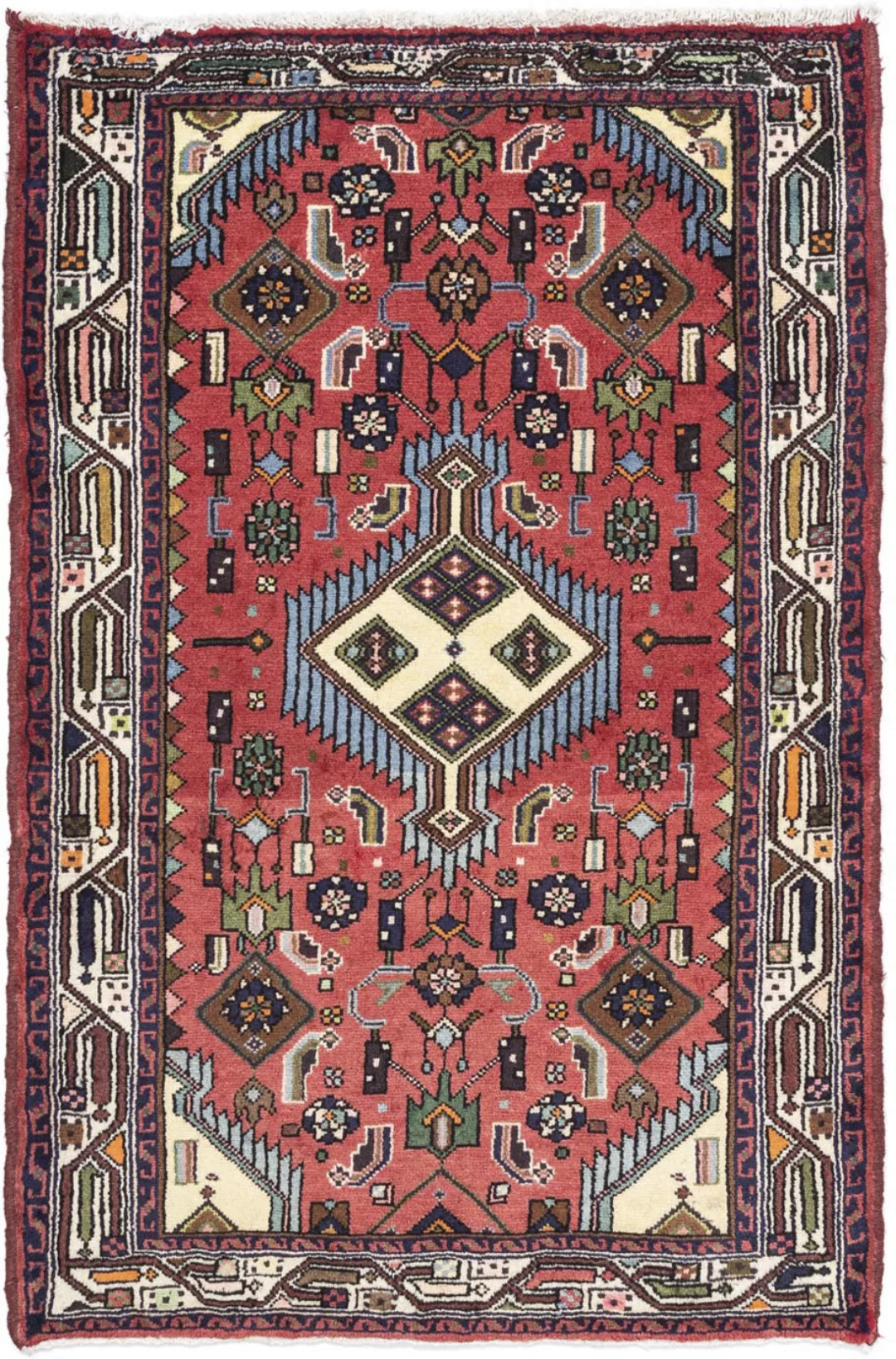 morgenland Wollteppich »Hosseinabad Medaillon Rosso 130 x 82 cm«, rechtecki günstig online kaufen