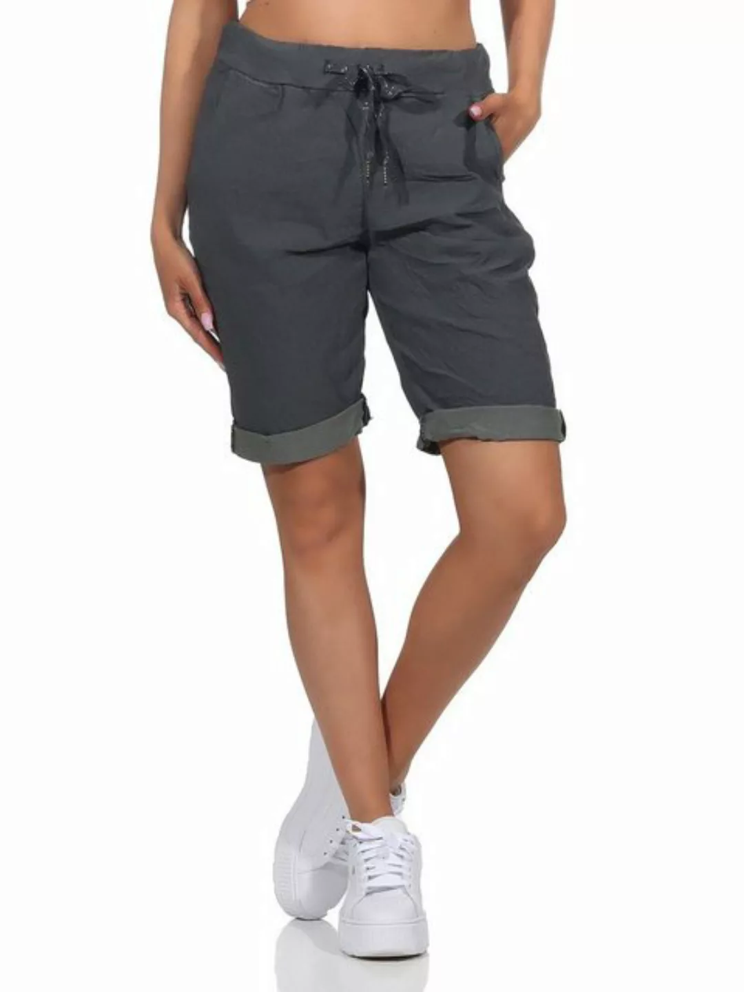 Aurela Damenmode Chinoshorts Damenhose Kurze Damen Sommerhose Chino Shorts günstig online kaufen