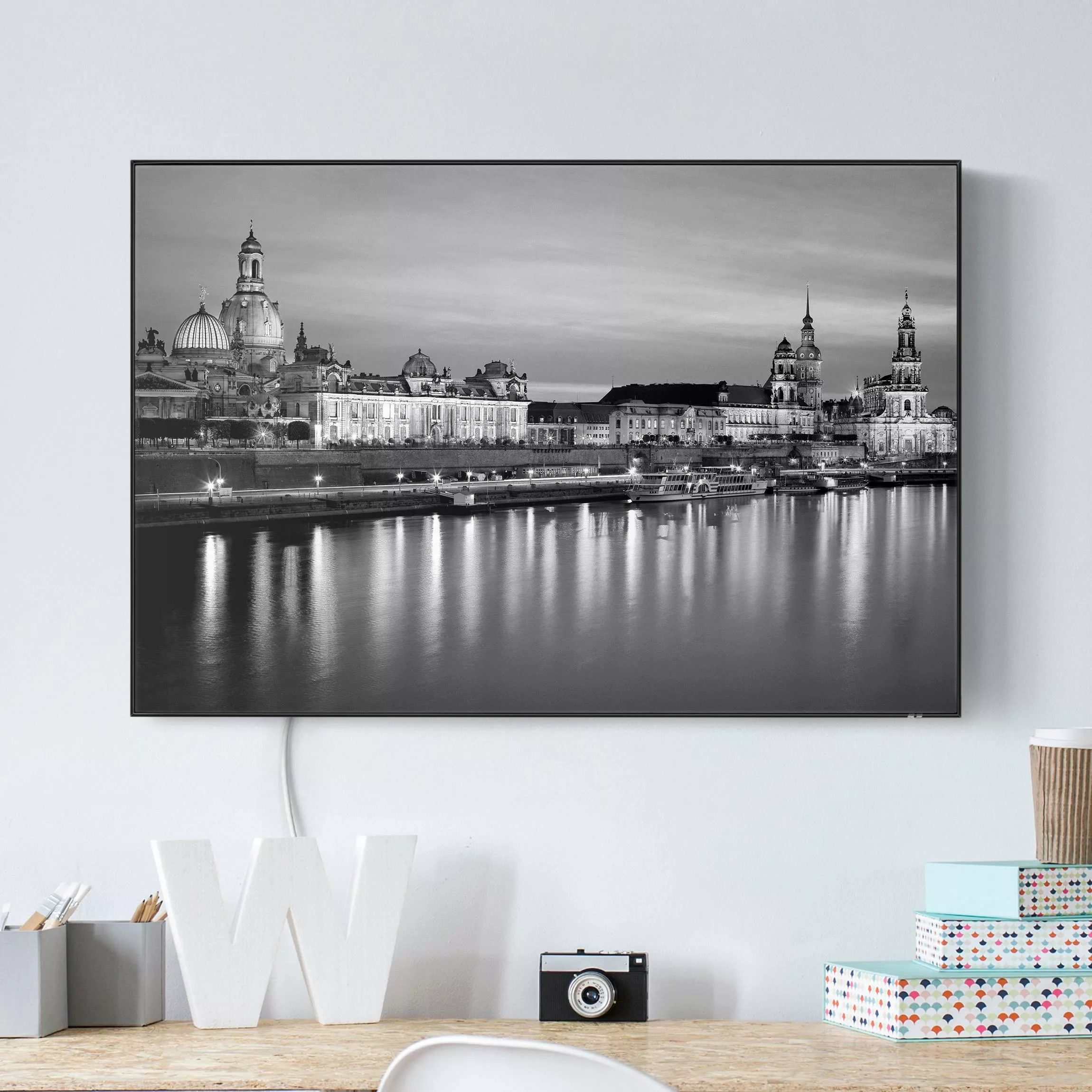 LED-Wechselbild Canaletto-Blick bei Nacht II günstig online kaufen