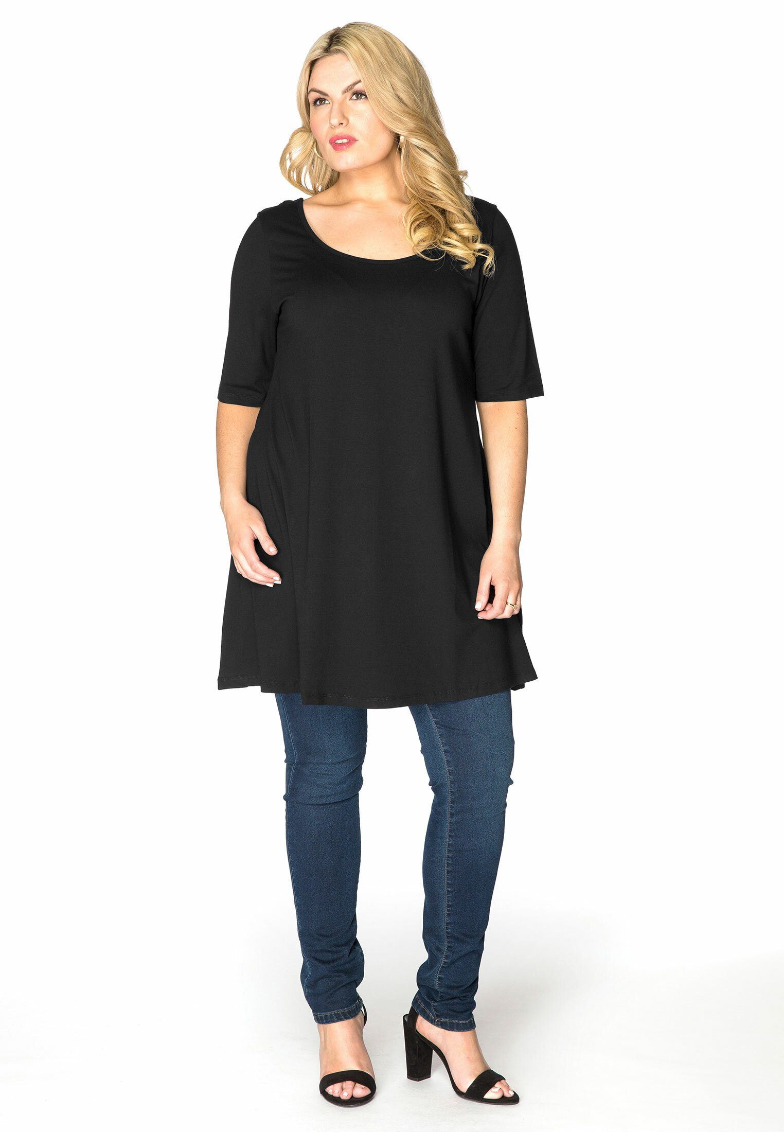 YOEK Langarmshirt Damen Tunika Große Größen günstig online kaufen