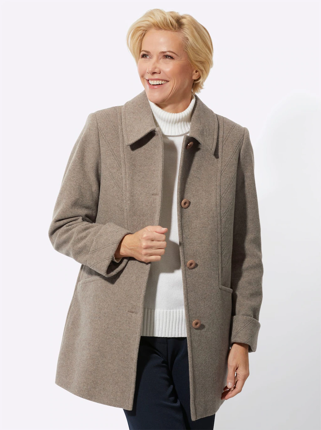 Classic Wolljacke, ohne Kapuze günstig online kaufen