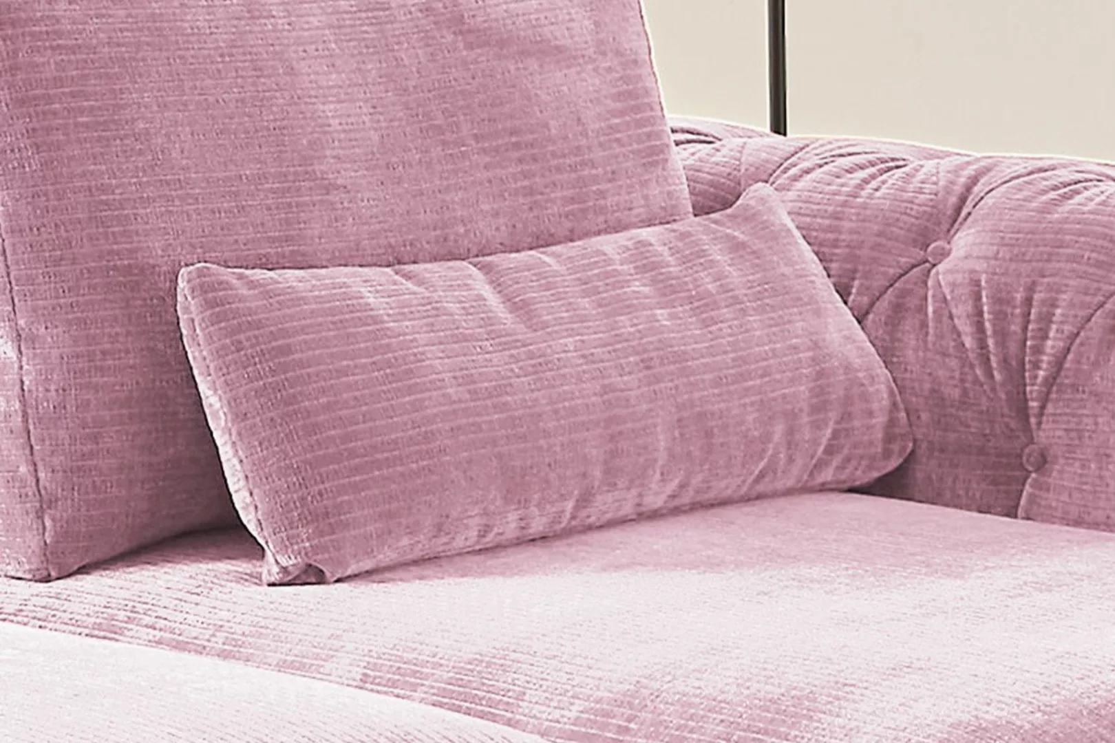 KAWOLA Nierenkissen SEPHI medium Cord Vintage rosa günstig online kaufen