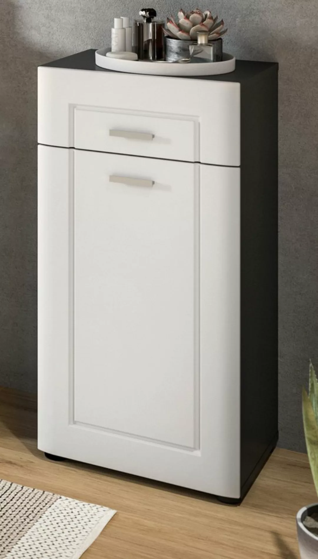 Inn.Furn Unterschrank Lejan (Kommode in weiß und grau, 40 x 82 cm) mit Tür günstig online kaufen