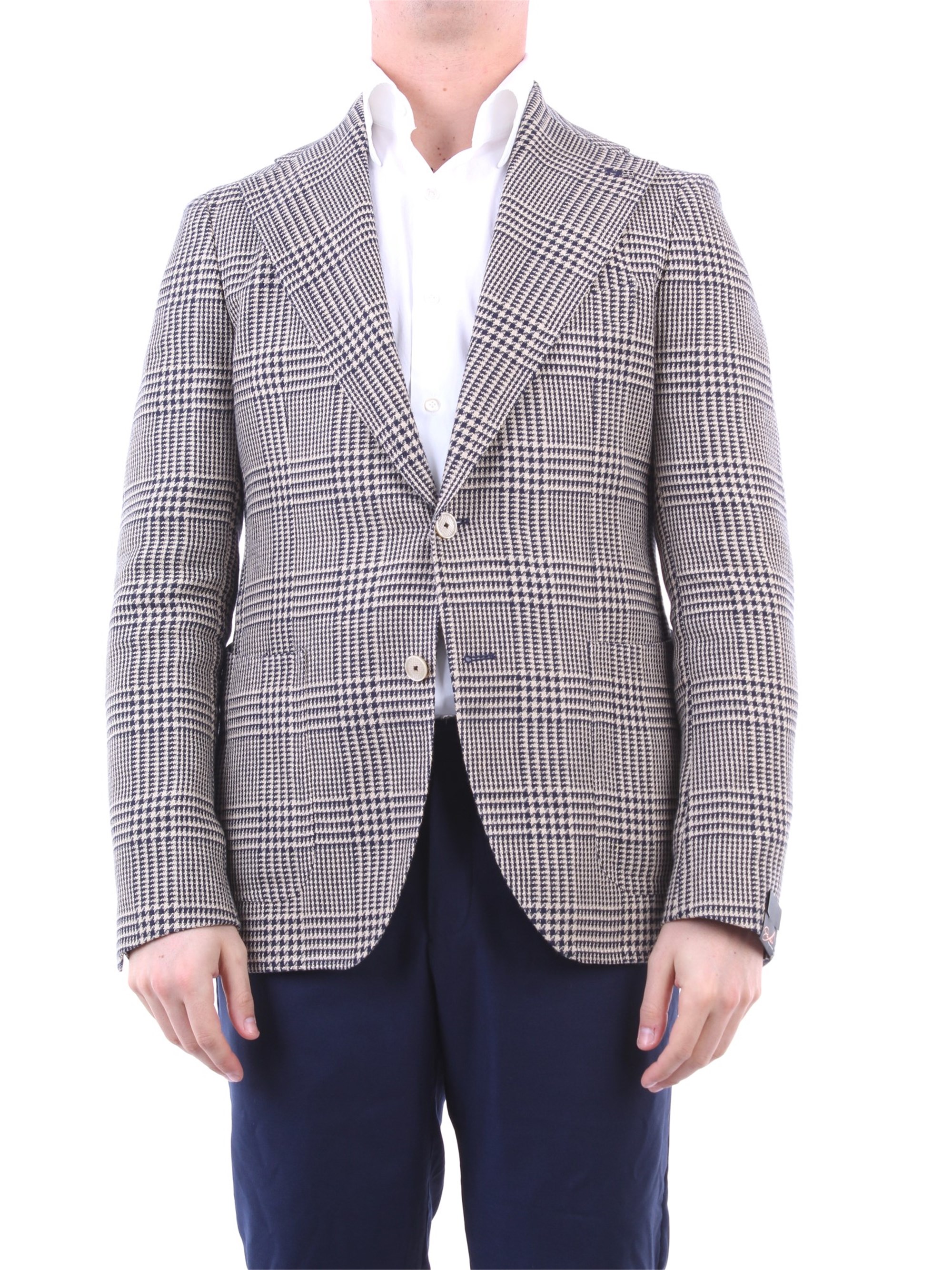 PINO LERARIO Blazer Herren Creme und Blau günstig online kaufen