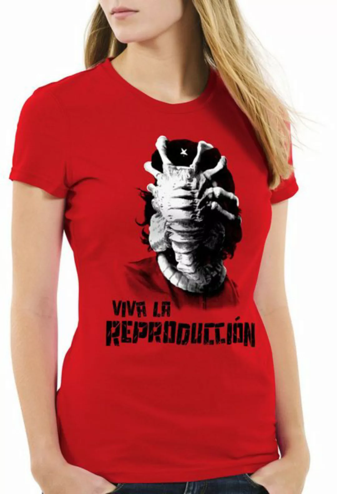 style3 T-Shirt Viva Facehugger alien che guevara revolution kuba xenomorph günstig online kaufen