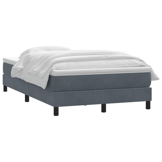 vidaXL Bett Boxspringbett mit Matratze Dunkelgrau 120x220 cm Samt günstig online kaufen