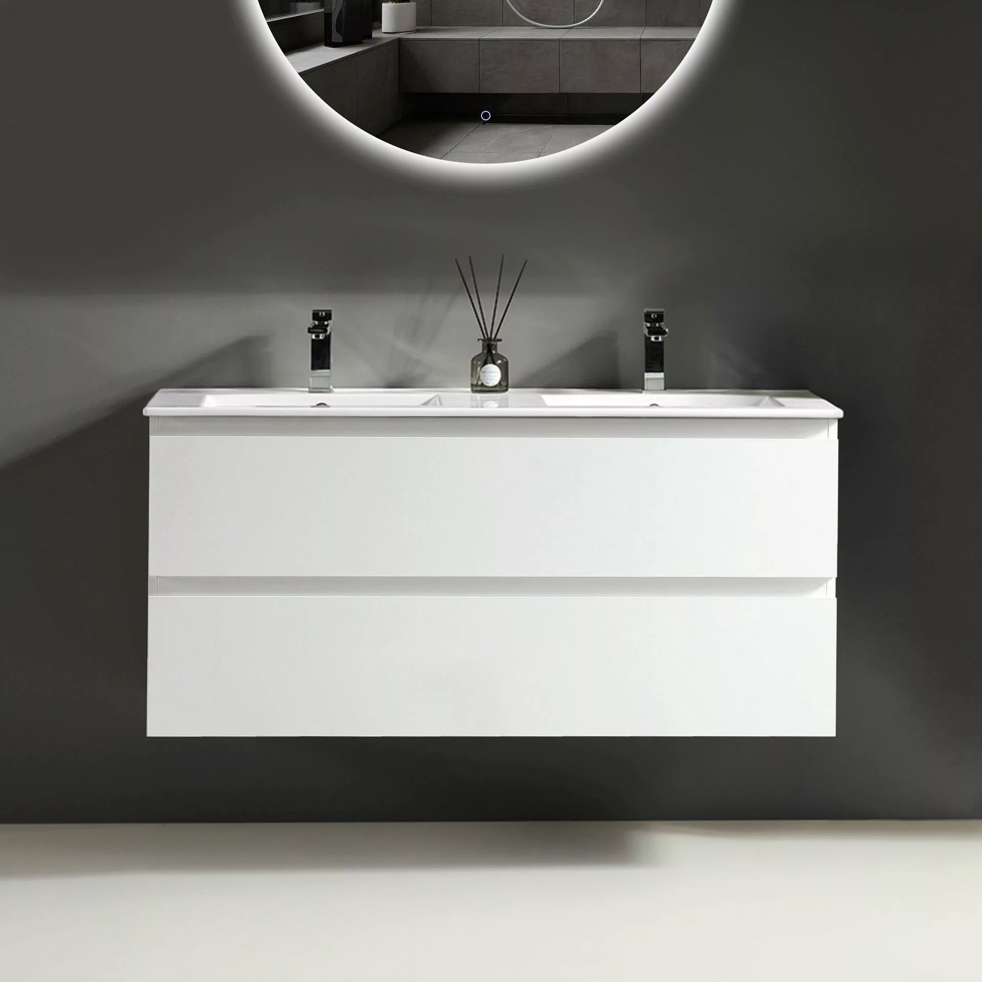 Alpenberger Badezimmer-Set Badezimmer Möbel Badschrank, (Badspiegel günstig online kaufen