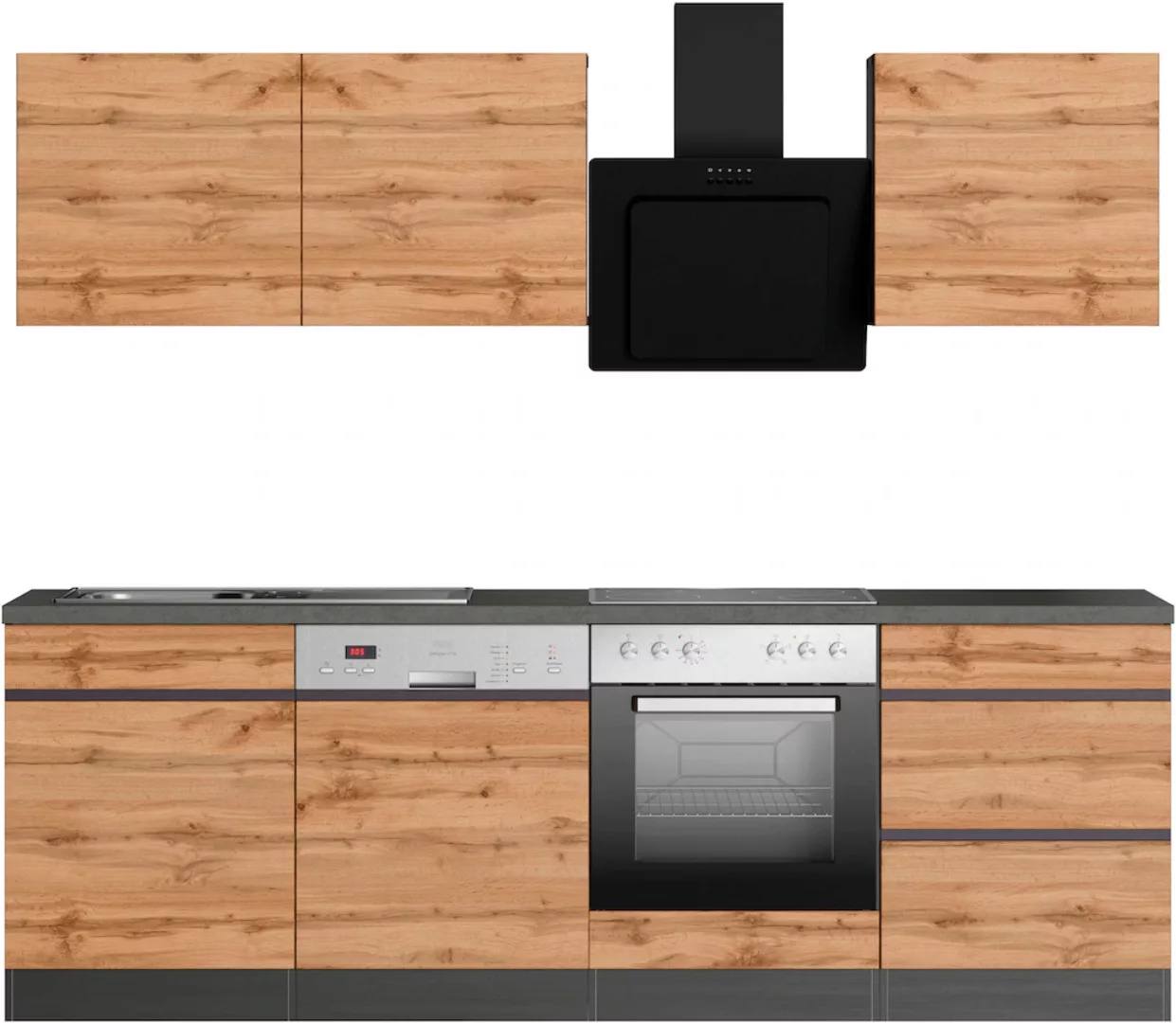Kochstation Küche "KS-Riesa", Stellbreite 340x150 cm, wahlweise mit oder oh günstig online kaufen