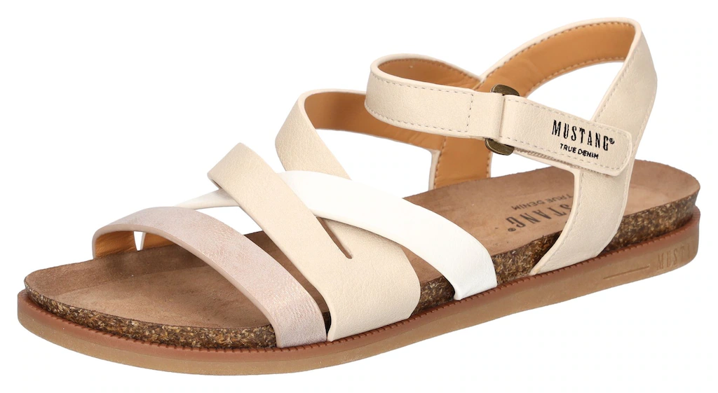 Mustang Shoes Riemchensandale, Barfußschuh, Klettschuh, Sommerschuh mit Tie günstig online kaufen