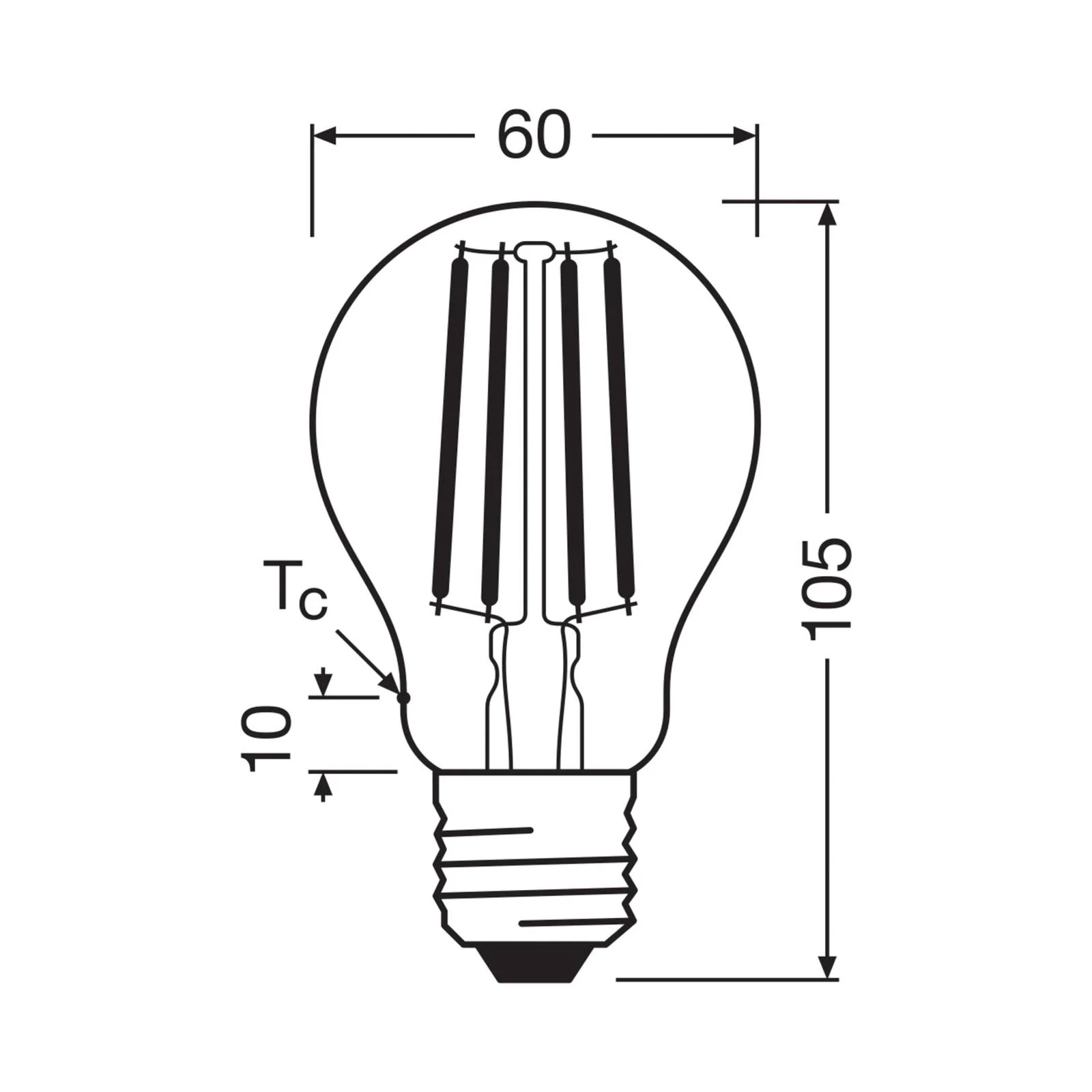 OSRAM LED Birne E27 7,2W Filament 2.700K 1521lm 2er-Pack günstig online kaufen