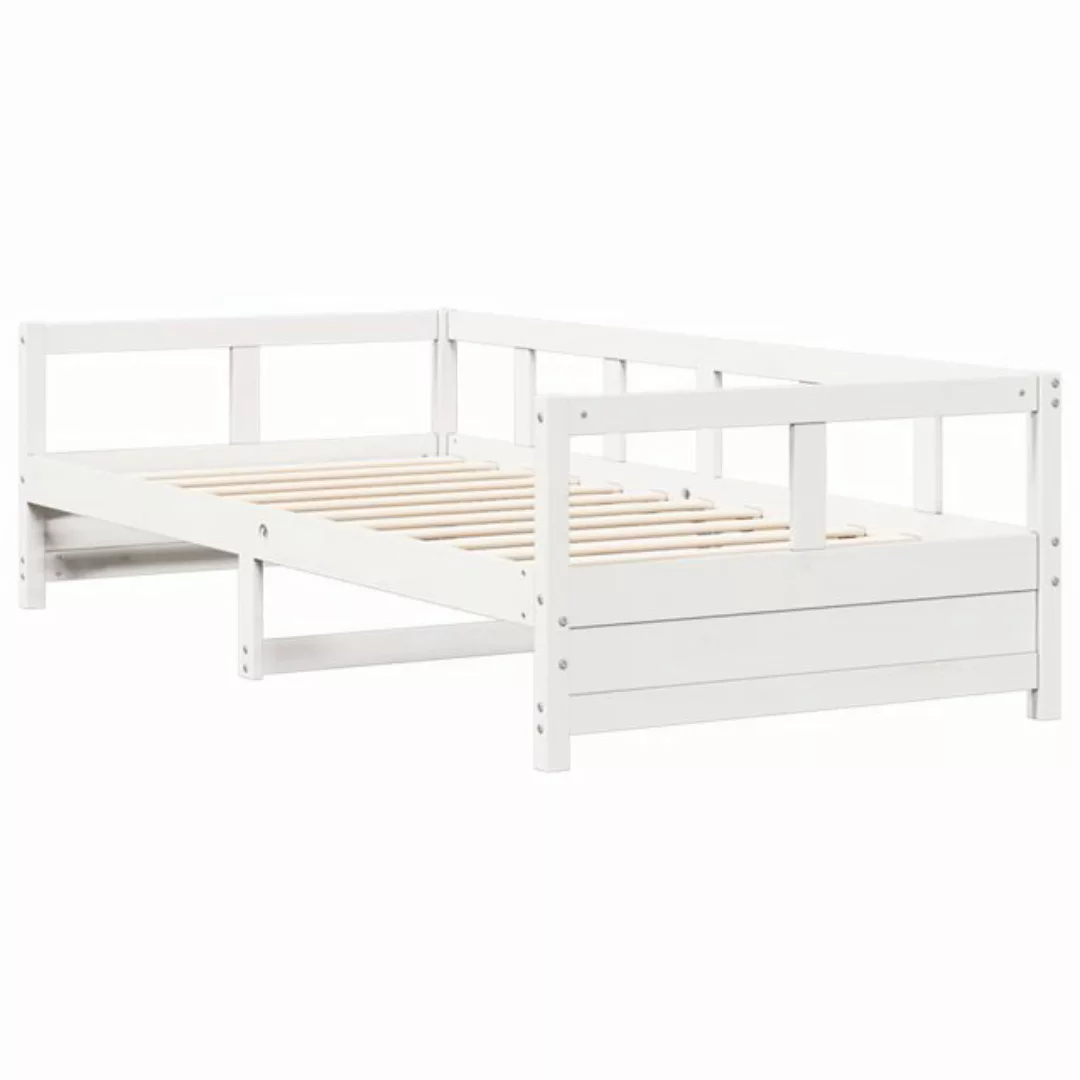 vidaXL Bett, Tagesbett ohne Matratze Weiß 90x190 cm Massivholz Kiefer günstig online kaufen