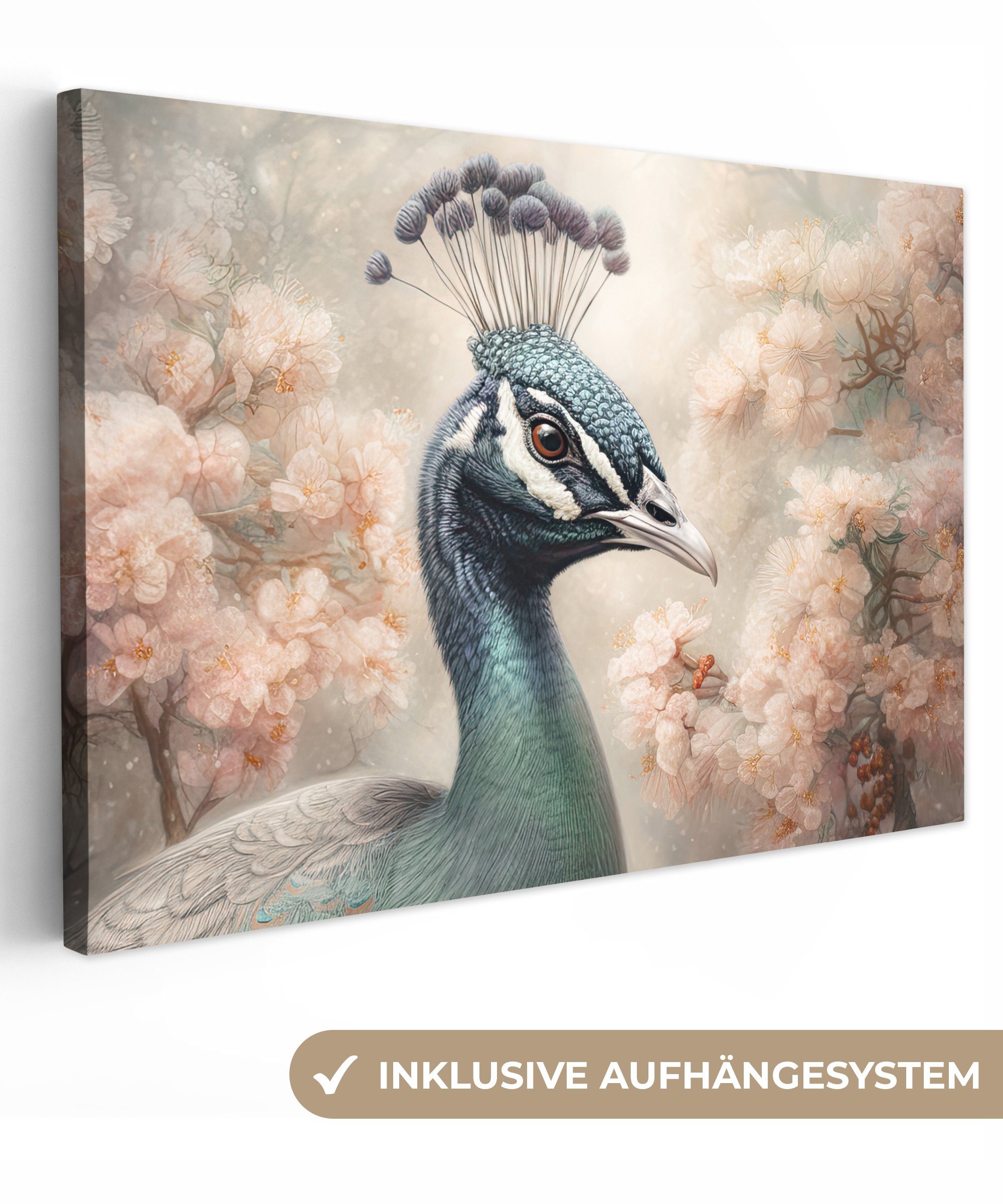 OneMillionCanvasses® Leinwandbild Pfau - Vögel - günstig online kaufen
