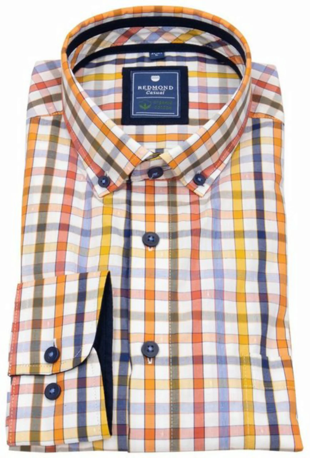 Redmond Karohemd Button-Down-Kragen günstig online kaufen