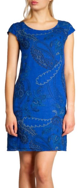 Caspar Sommerkleid SKL022 Damen Sommer Leinenkleid mit Paisley Print bis Gr günstig online kaufen