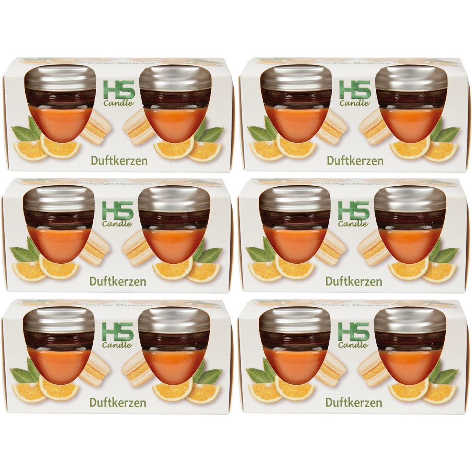 HS Candle Duftkerze Macaron Kerzen 12er Pack Orange günstig online kaufen