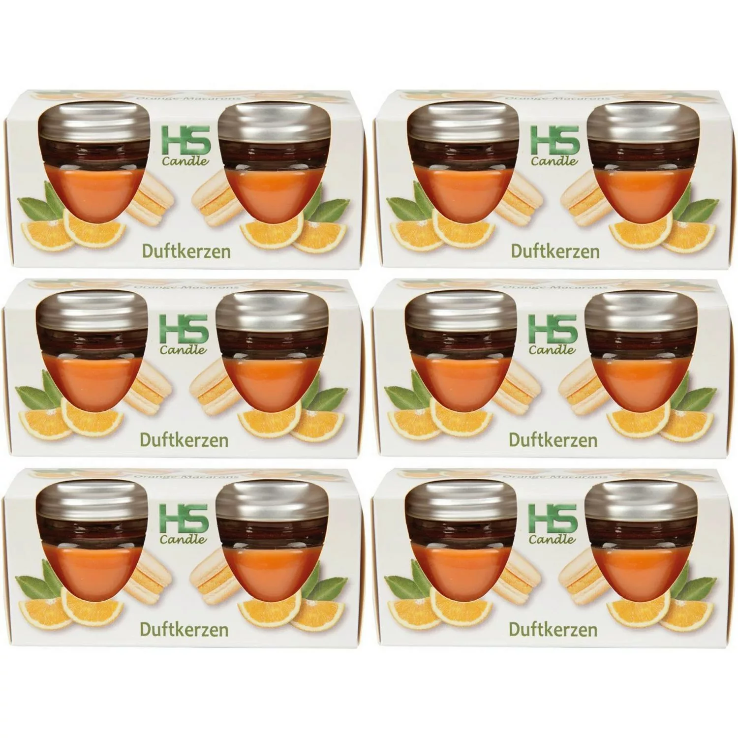 HS Candle Duftkerze Macaron Kerzen 12er Pack Orange günstig online kaufen