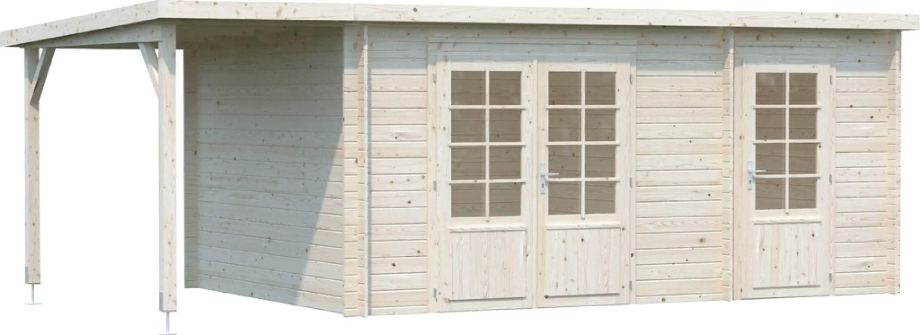 Palmako Gartenhaus "Ella", (Set), 13,1+3,9 m², mit Anbaudach günstig online kaufen