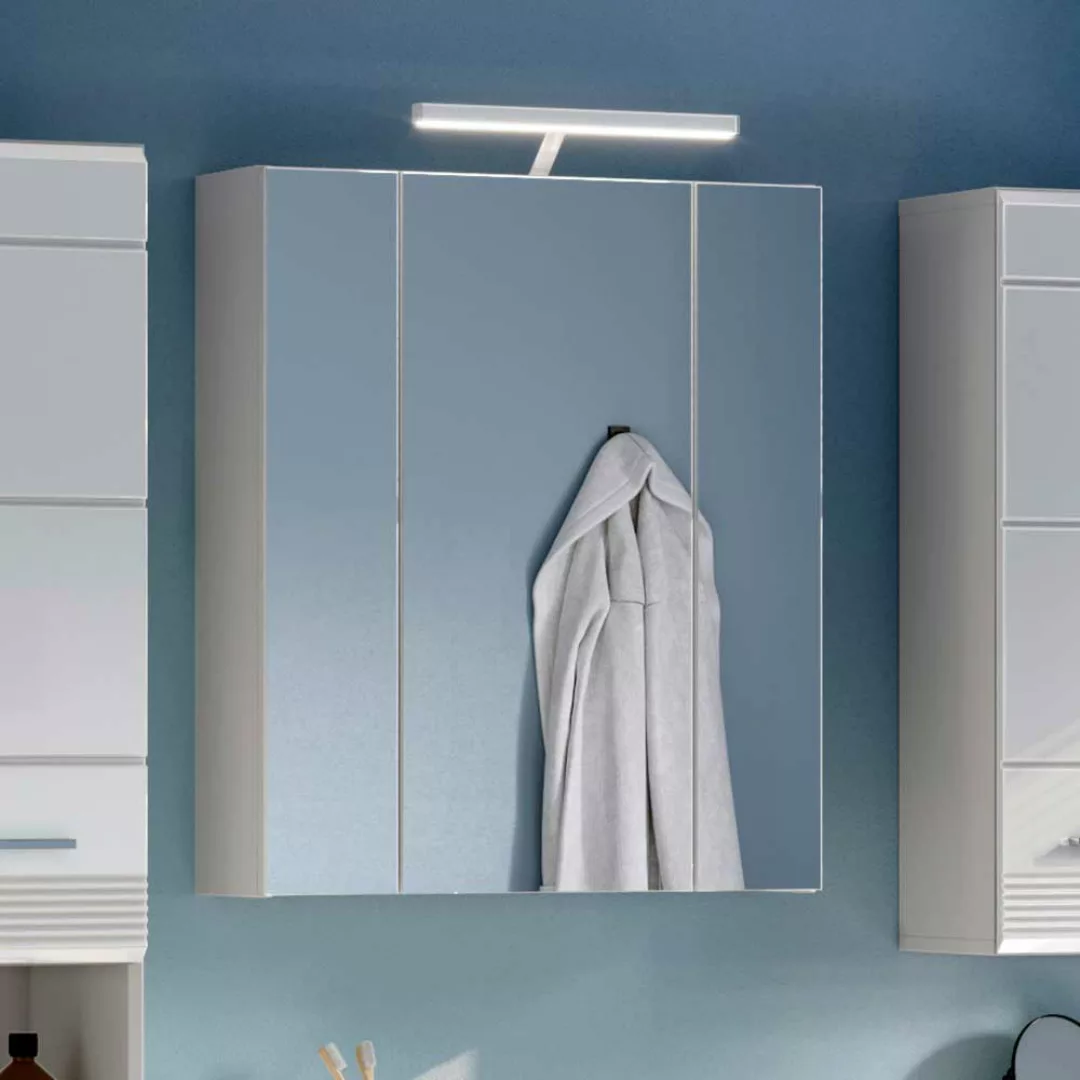 3 türiger Spiegelschrank in Weiß 60 cm breit günstig online kaufen