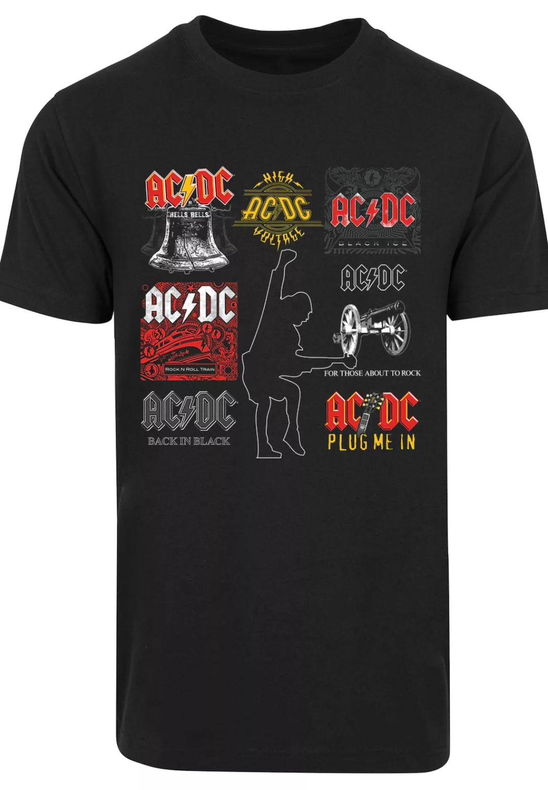 F4NT4STIC T-Shirt "ACDC Album Covers", Herren,Premium Merch,Regular-Fit,Bas günstig online kaufen