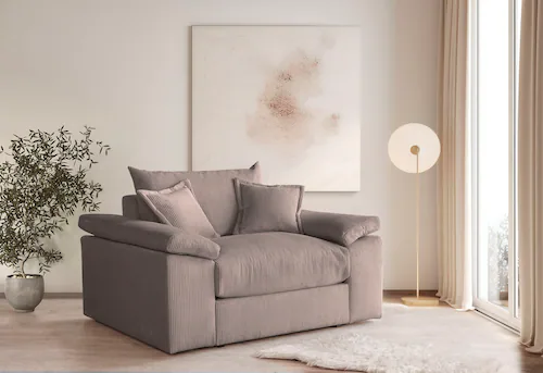 Home affaire XXL-Sessel "Soft&Cosy", in Cord, inklusive 2 Zierkissen günstig online kaufen