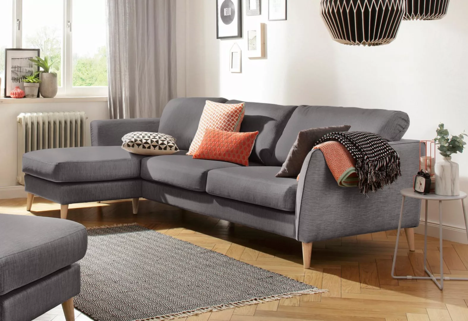 Home affaire Ecksofa MARSEILLE (279/152cm),L-Form, Rec. rechts/links, Massi günstig online kaufen