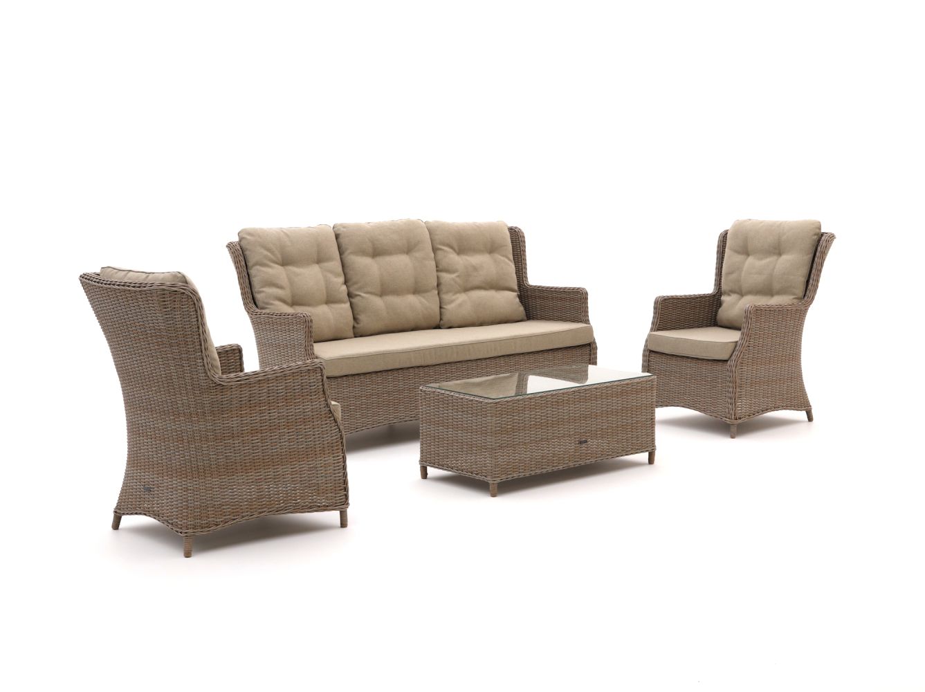 Intenso Milano Sessel-Sofa Lounge-Set 5-Sitzer 4-teilig günstig online kaufen