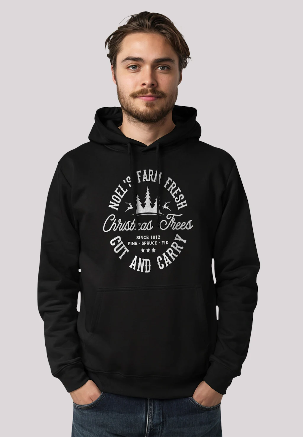 F4NT4STIC Kapuzenpullover "Weihnachten Trees Farm Retro Sign", Premium Qual günstig online kaufen