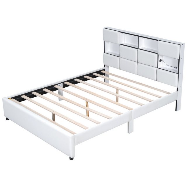 DOPWii Bett 160*200cm Flachbett mit Verstellbares Umgebungslicht,USB-Anschl günstig online kaufen