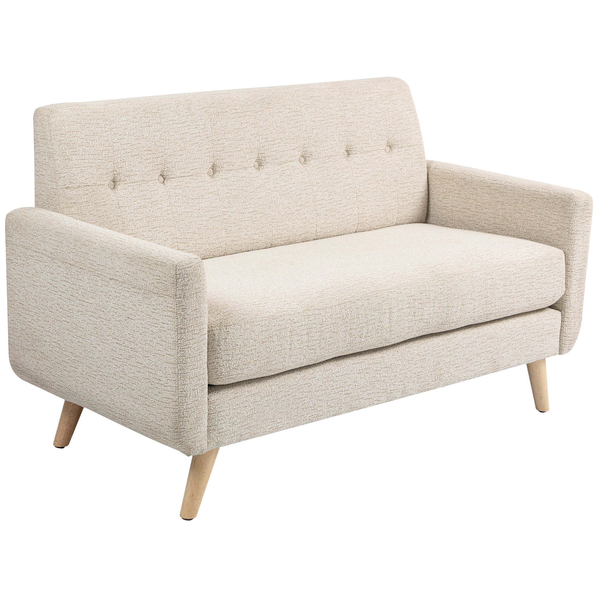 HOMCOM 2 Sitzer Sofa, Couch mit Dickem Sitz- und Rückenkissen, Samtoptik, P günstig online kaufen